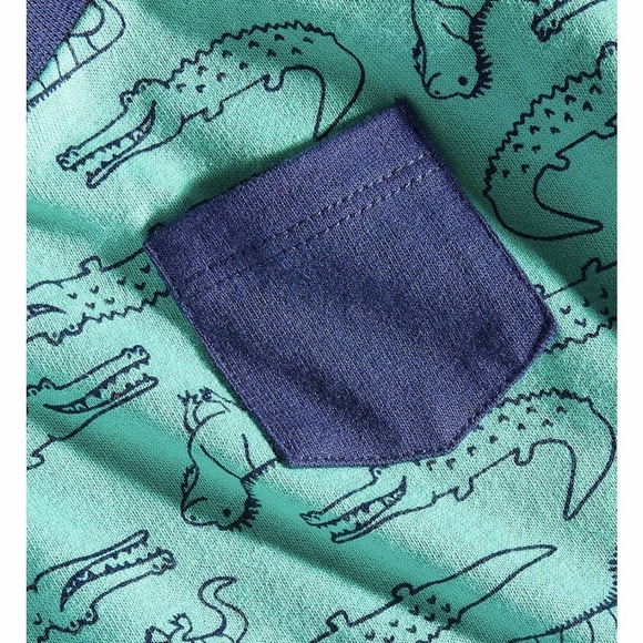 First Impressions Baby Boy Green Animal Print Romper -  One-Piece Outfit… - Picture 2 of 4